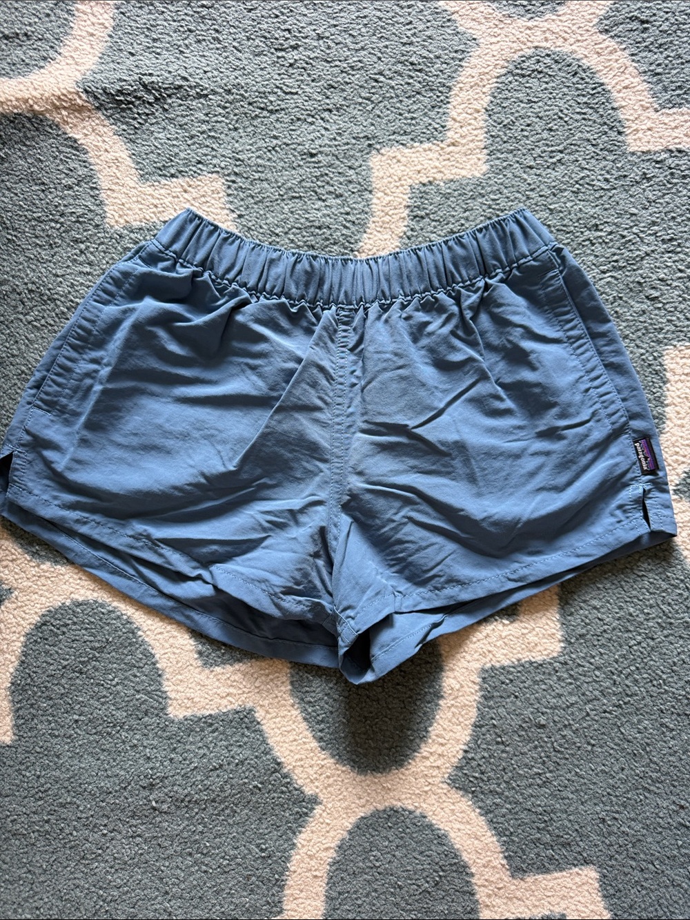 Patagonia Women’s Slate Blue Elastic-Waist Athletic Shorts